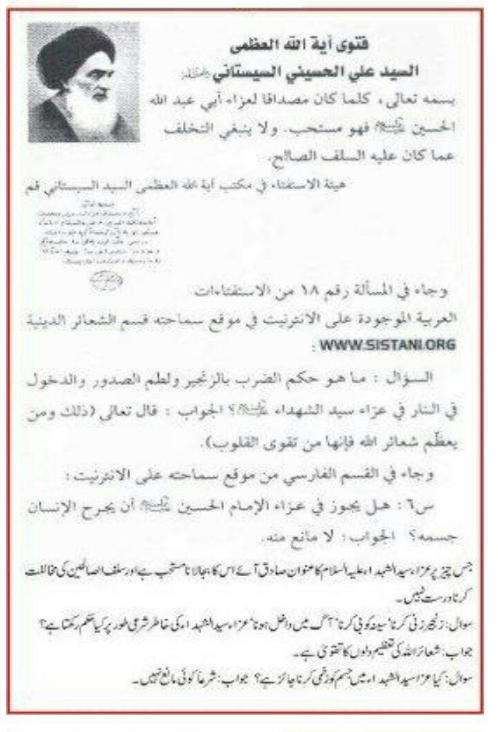 Tatbir Fatawa | Ayatullah Sistani's Fatwa on Tatbir