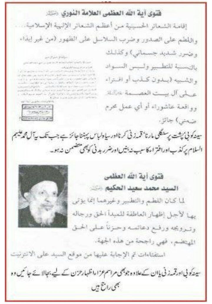 Tatbir Fatawa | Ayatullah Syed Hakim's Fatwa on Tatbir